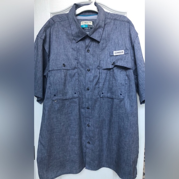 Chemise Magellan Pour Femme - Taille M - Gris - Manches Courtes - Boutons